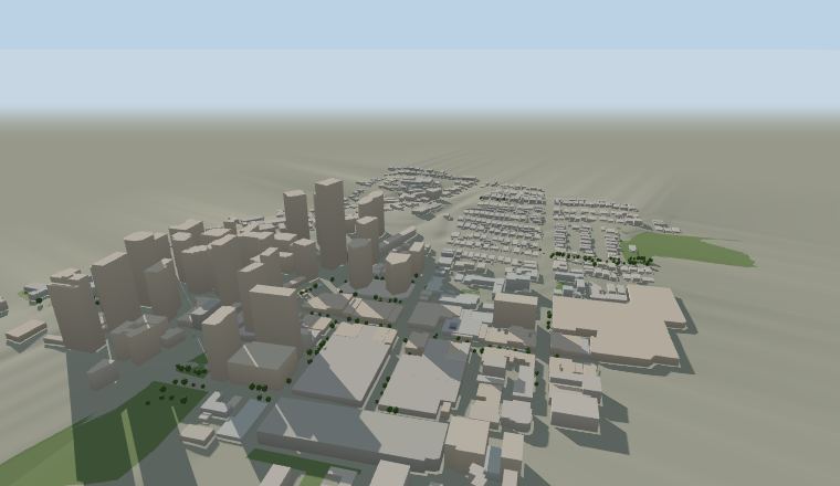 Aerial 3D view of Chatswood CBD